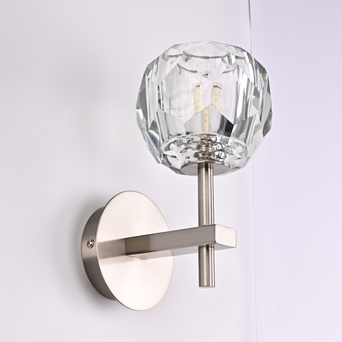 Бра Boule de Cristal Single Sconce Никель ImperiumLoft