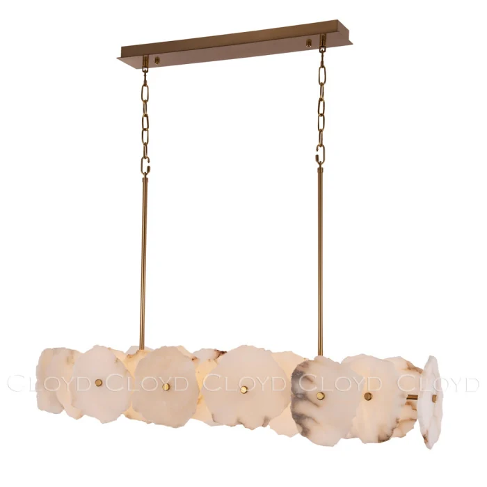 Люстра Cloyd KNOSS C1 / L100 см - алебастр - латунь (арт.10754)