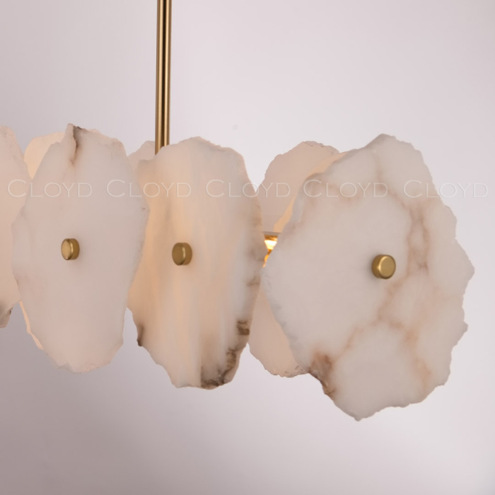 Люстра Cloyd KNOSS C1 / L100 см - алебастр - латунь (арт.10754)
