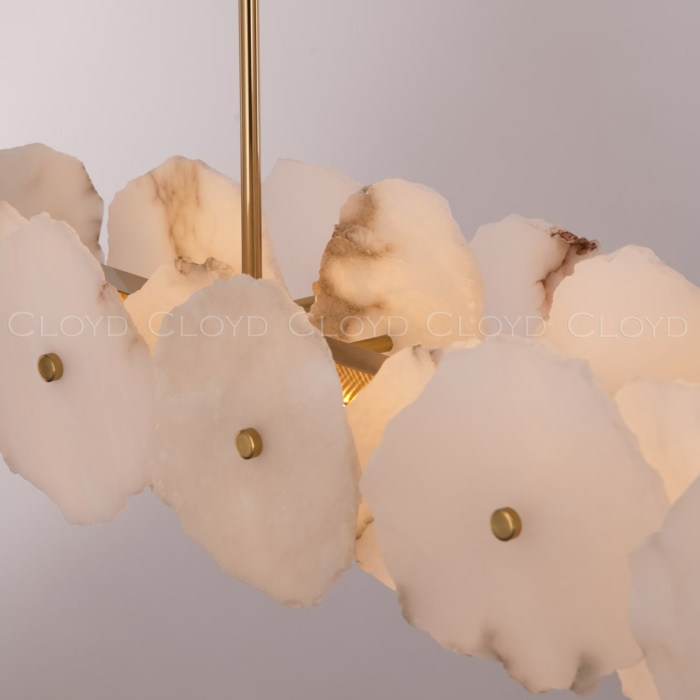 Люстра Cloyd KNOSS C1 / L100 см - алебастр - латунь (арт.10754)