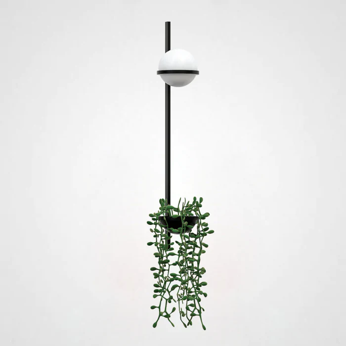 Бра PALMA Wall lamp 1 шар + 1 вазон вертикальная ImperiumLoft