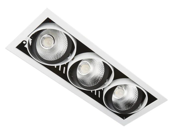 Карданный встраиваемый светодиодный светильник Ambrella light T813 BK/CH 3*12W 4200K