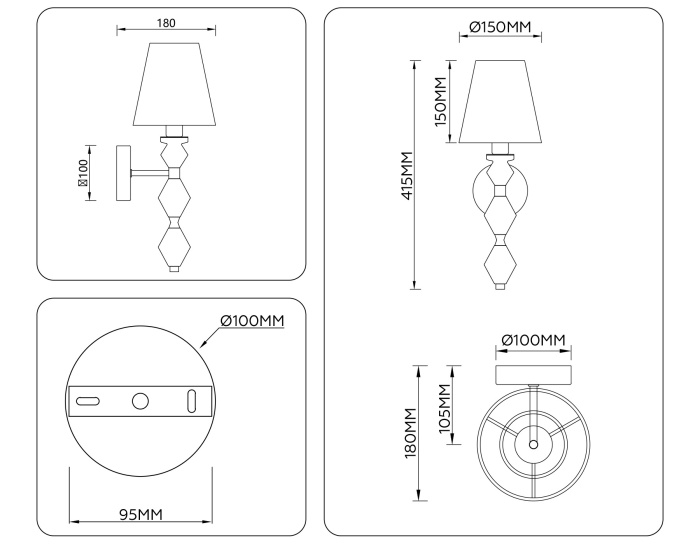 Бра Ambrella Light High Light LH75409
