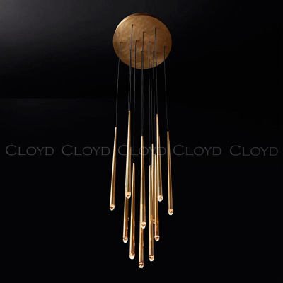 Подвесной светильник Cloyd MILVUS-B P14 / Ø55 см - латунь (арт.11112)