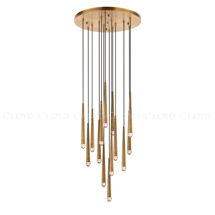 Подвесной светильник Cloyd MILVUS-B P14 / Ø55 см - латунь (арт.11112)