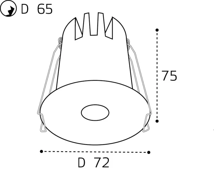 Светильник встраиваемый ITALLINE IT06-6024 black 3000K