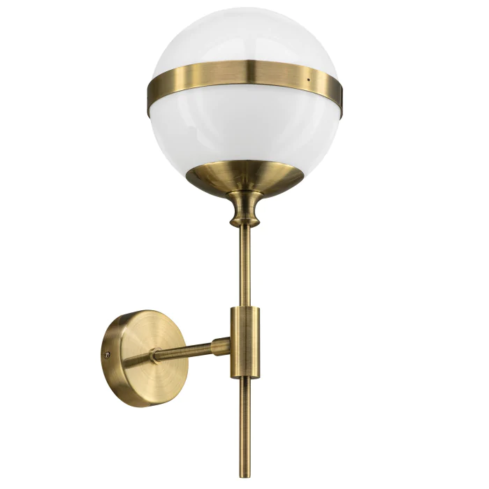 813611 (MB1803-1EB)  Бра GLOBO 1х40W  E14 electroplating bronze/white (в комплекте)