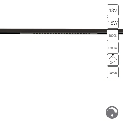 Магнитный трековый светильник Arte Lamp OPTIMA 0.1-10V A7477PL-1BK