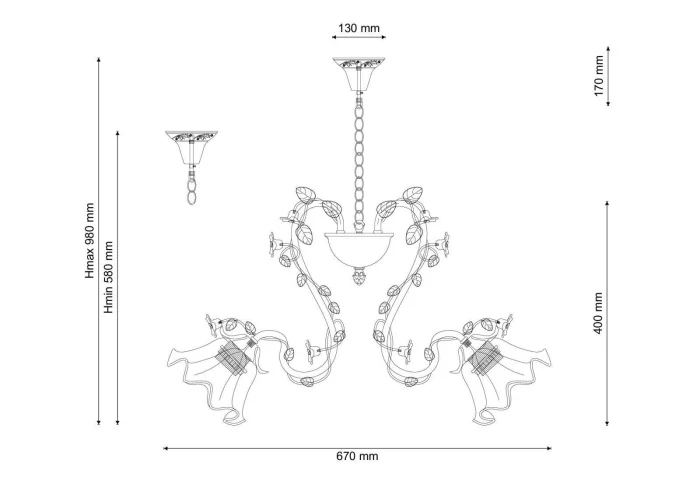 Люстра подвесная Lucia Tucci Fiori di rose 111.5
