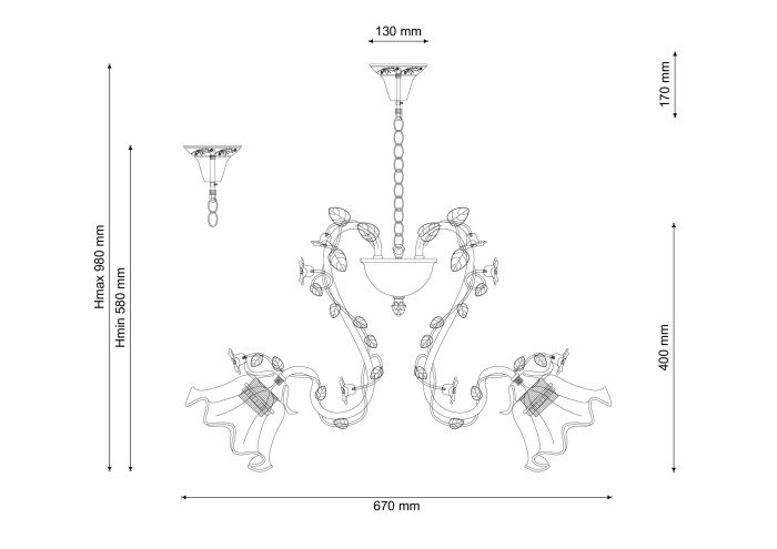 Люстра подвесная Lucia Tucci Fiori di rose 111.5
