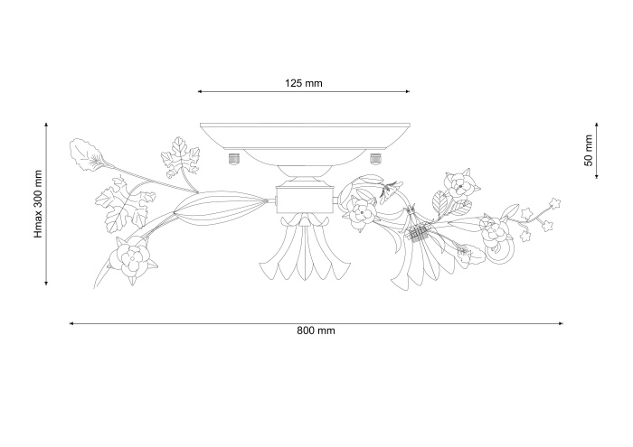 Люстра потолочная Lucia Tucci Fiori di rose 109.6.1