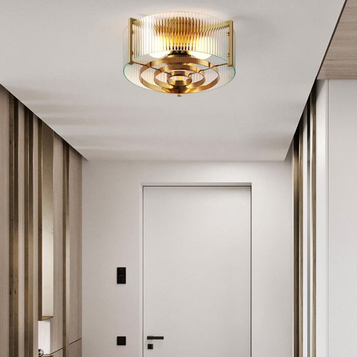 Потолочная люстра из рельефного стекла LUSSA D38 ImperiumLoft