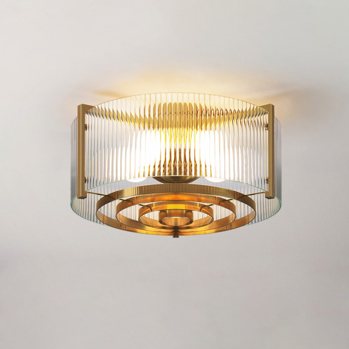 Потолочная люстра из рельефного стекла LUSSA D38 ImperiumLoft