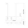 Потолочная люстра на штанге REVERSE ESCADA 2100/3P Black