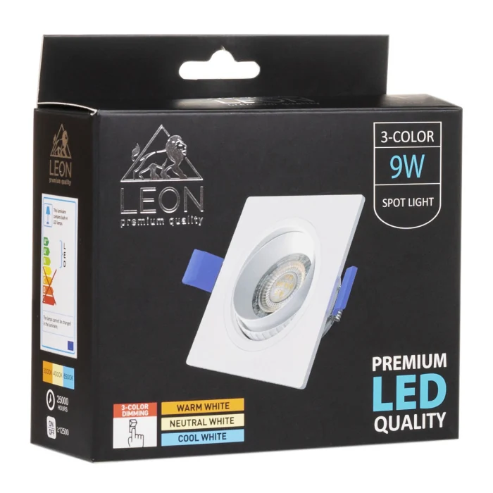 Встраиваемый светильник Leon LE-SPS-9W 3000K&4000К&6500K