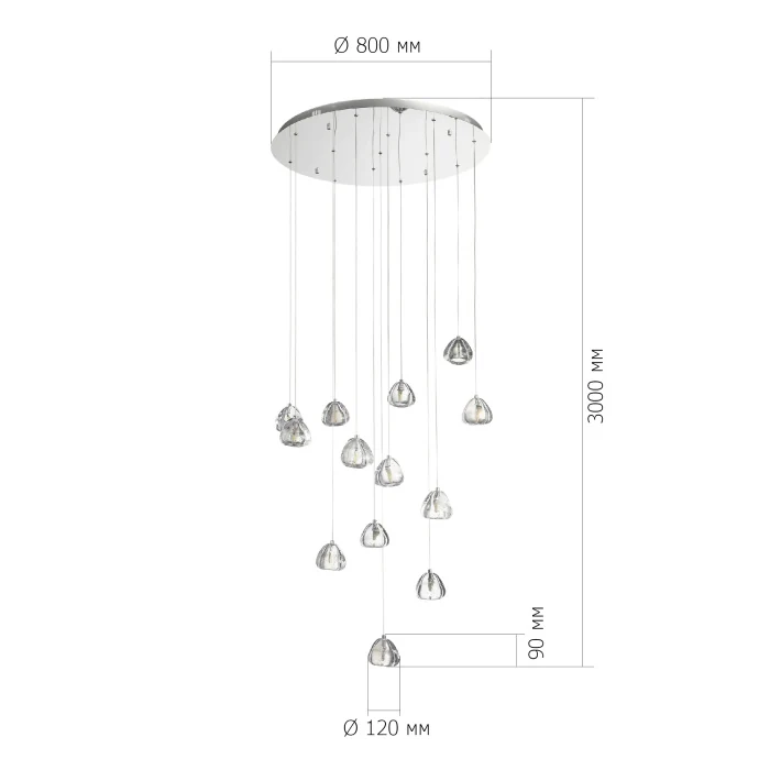 Подвесной светильник ST LUCE WATERFALL SL6017.101.13