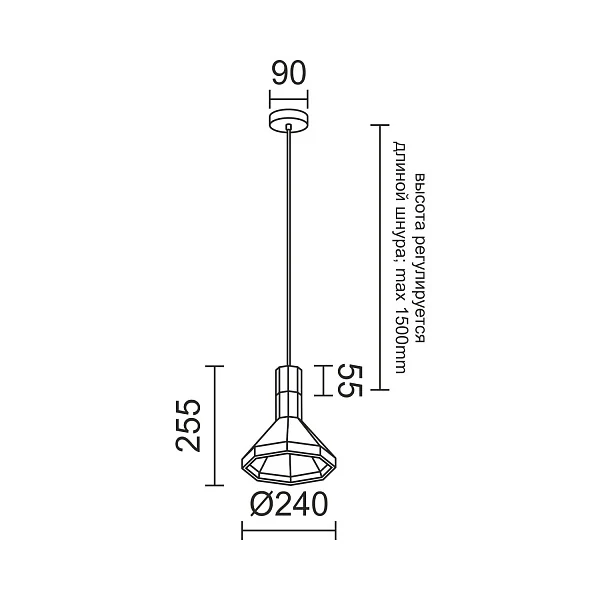 Подвесной светильник Ledron SCOPE C Wood 55