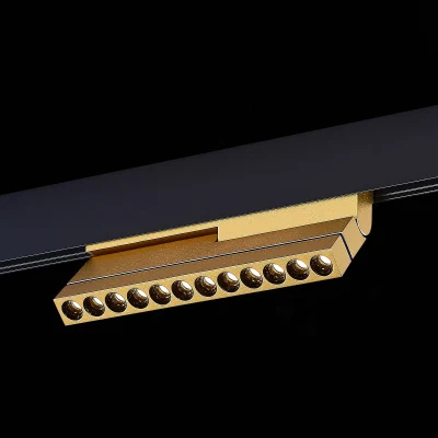 Магнитный трековый светильник Золотистый LED 1*12W 3000K 450Lm Ra&gt;90 36° IP20 L220xW22x ST805.236.12