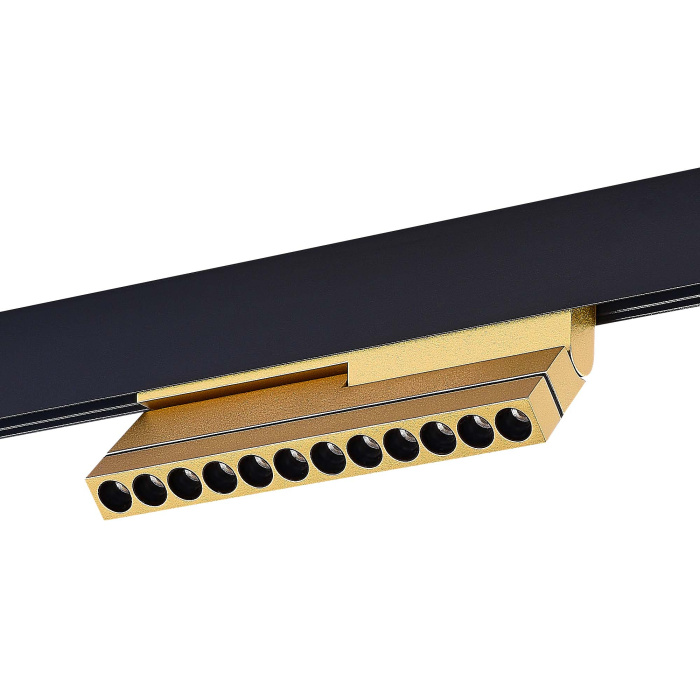 Магнитный трековый светильник Золотистый LED 1*12W 3000K 450Lm Ra>90 36° IP20 L220xW22x ST805.236.12