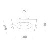 Светильник встраиваемый Черный GU10 1*50W IP44 L100xW100xH40 -V Без ламп ST259.408.01