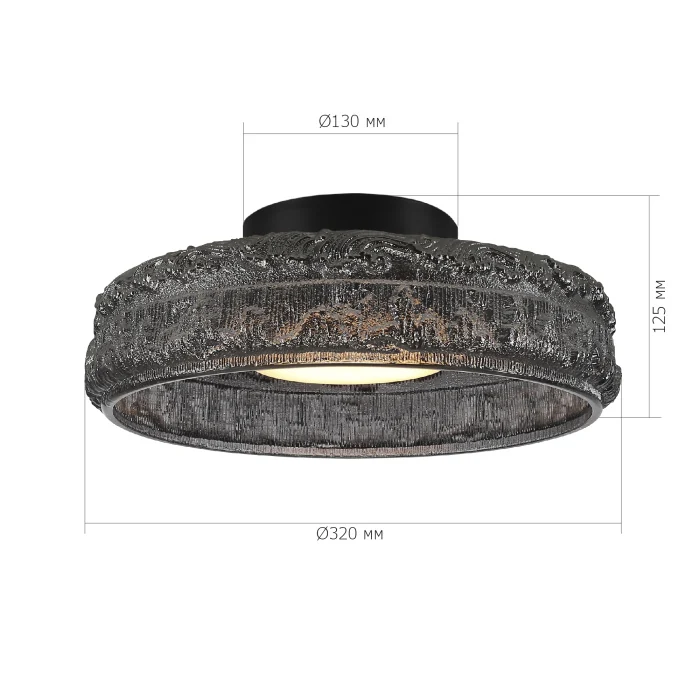 Светильник потолочный ST-Luce черный/дымчатый LED 1*15W 4000K SL6143.412.01