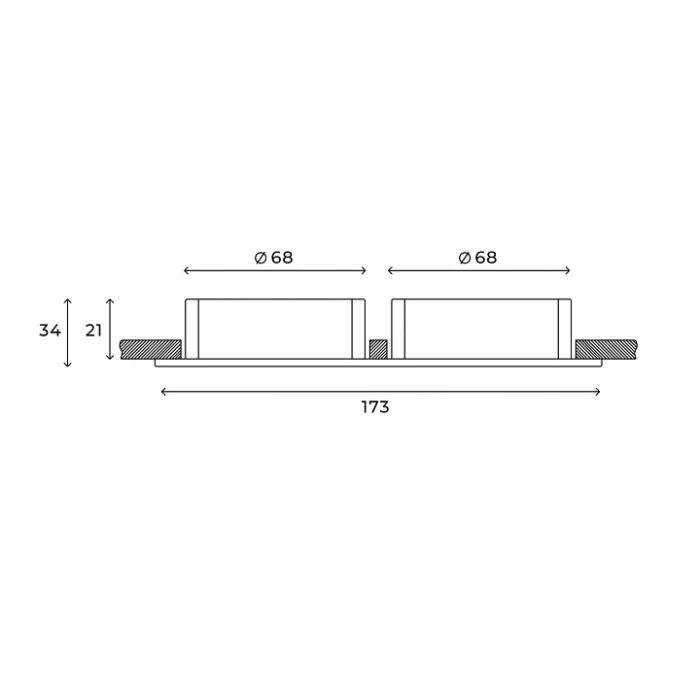 Встраиваемый светильник Hesby Lighting Bodo HSBL_0105