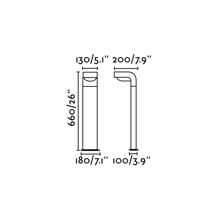 Фонарный столбик Klamp Dark grey beacon lamp h.660mm
