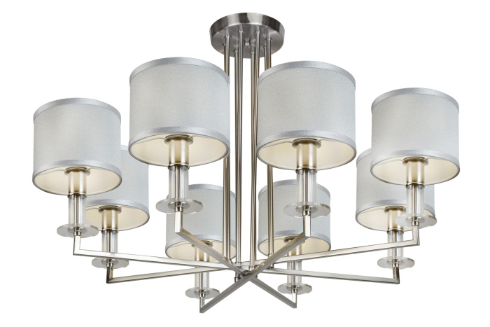 Потолочная люстра iLamp Domino 61240/8 Никель+серый