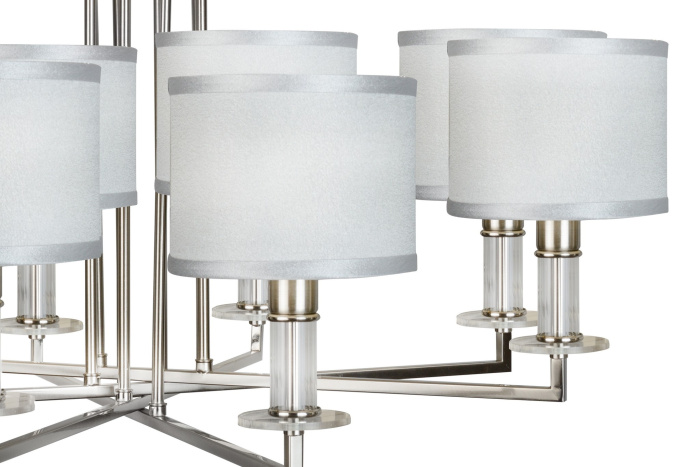 Потолочная люстра iLamp Domino 61240/8 Никель+серый