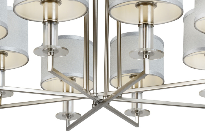 Потолочная люстра iLamp Domino 61240/8 Никель+серый