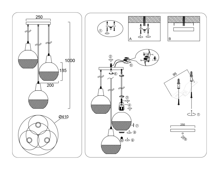 Светильник подвесной AMBRELLA light TR8503