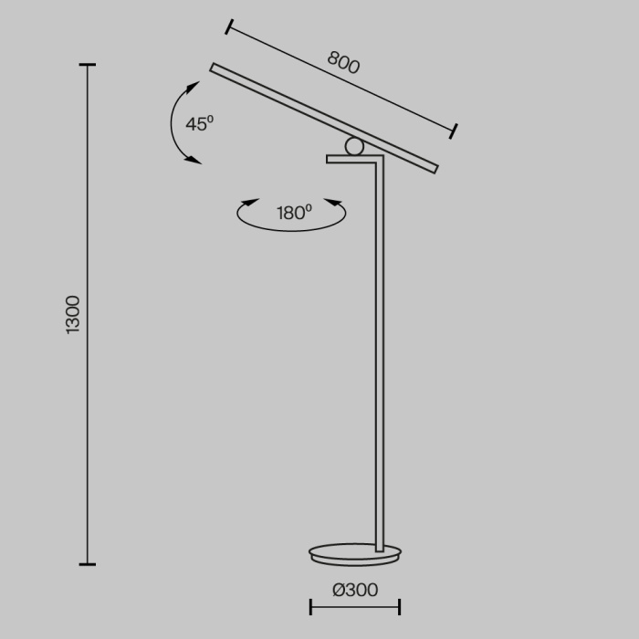 Торшер Maytoni Empathy MOD363FL-L14B3K