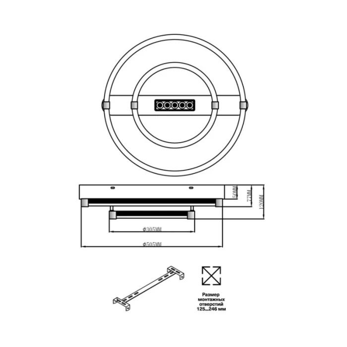 Потолочные светильник Sonex 7665/55LR