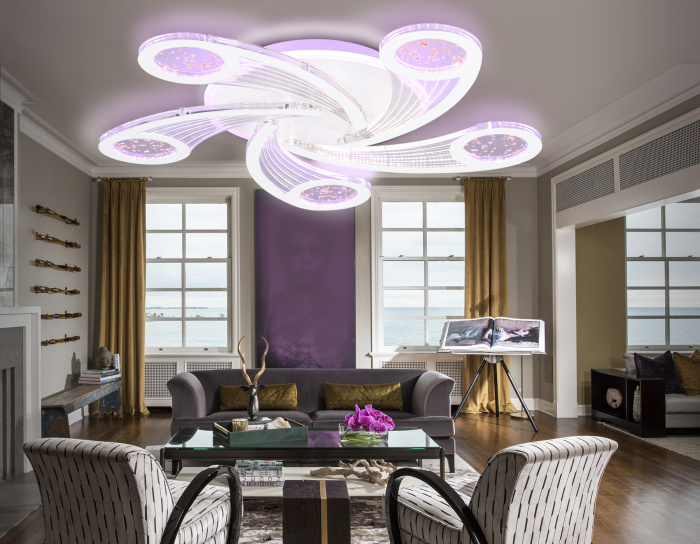 Потолочный светодиодный светильник с пультом Ambrella light FA4476