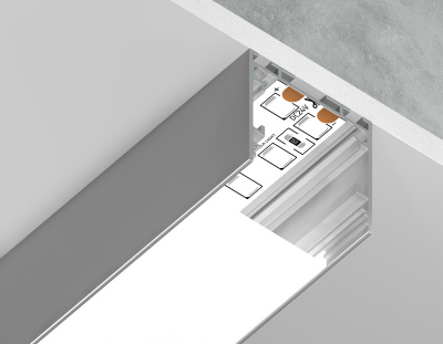 Алюминиевый профиль накладной/подвесной "Profile System" 25*25 для светодиодной ленты до 23мм Ambrella light GP2500AL