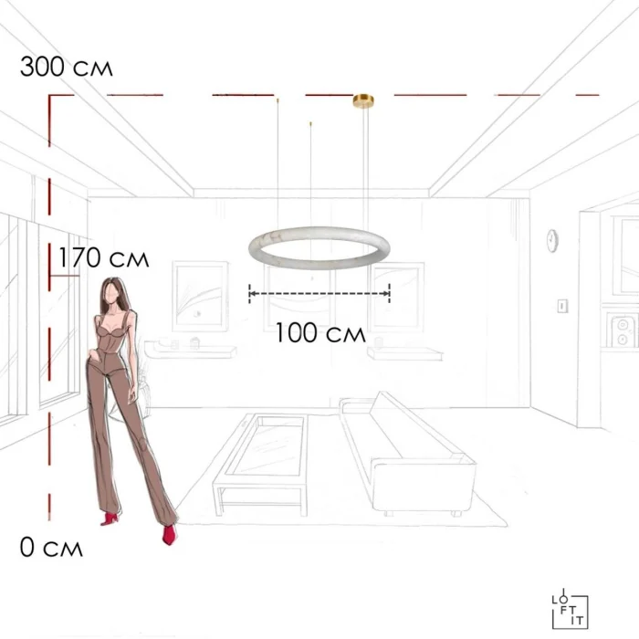 Подвесной светильник Loft it Oslo 10407/1000