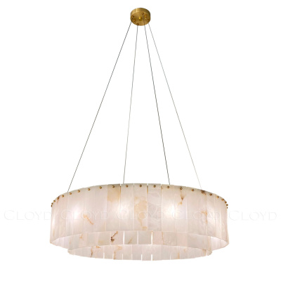 Люстра Cloyd HERCULANUM-A C12 / Ø80 см - алебастр - латунь (арт.11156)