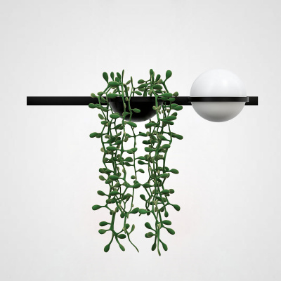 Бра PALMA Wall lamp 1 шар + 1 вазон горизонтальная ImperiumLoft