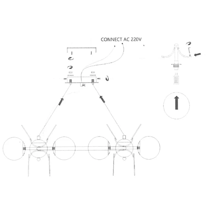 Кольцевая люстра MATISSE R D130 ImperiumLoft