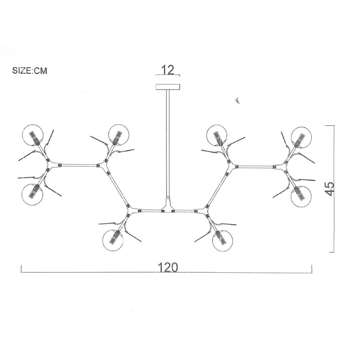 Люстра на штанге MATISSE M L120 White ImperiumLoft