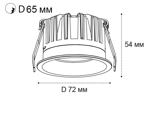 Встраиваемый светильник Italline IT08-8035 gold 3000K