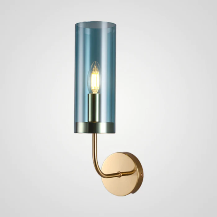Настенный светильник Agne Blue Glass Tube wall light ImperiumLoft