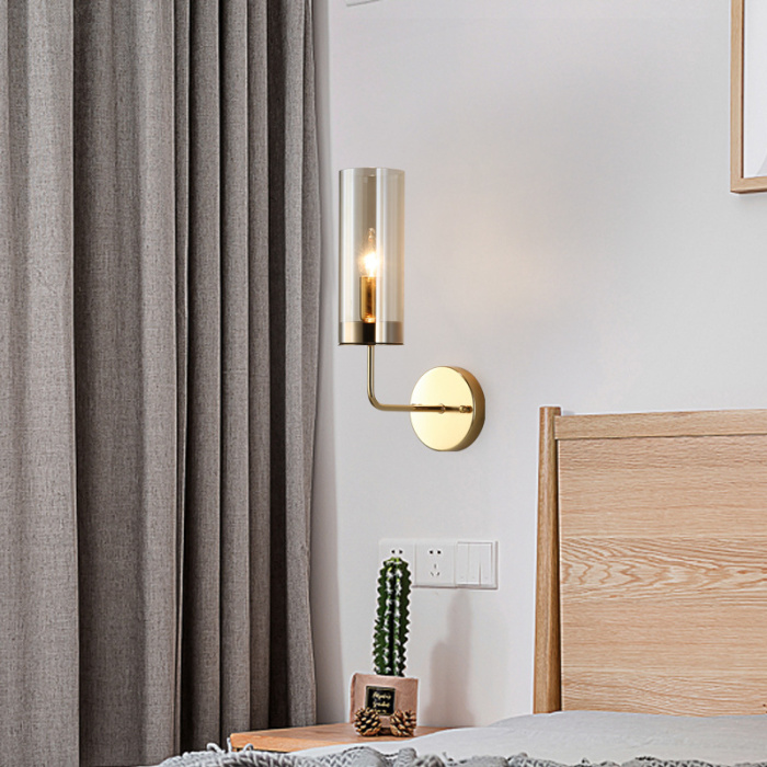 Настенный светильник Agne Blue Glass Tube wall light ImperiumLoft