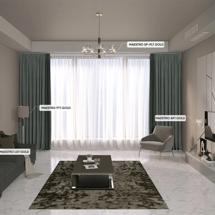 Торшер Crystal Lux MAESTRO PT1 GOLD