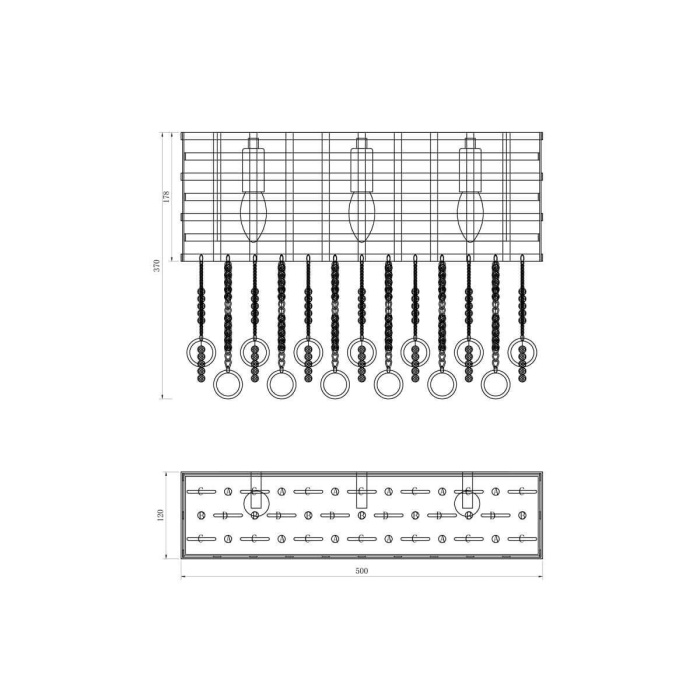 Бра Lucia Tucci PERSO W4930.3 gold&black