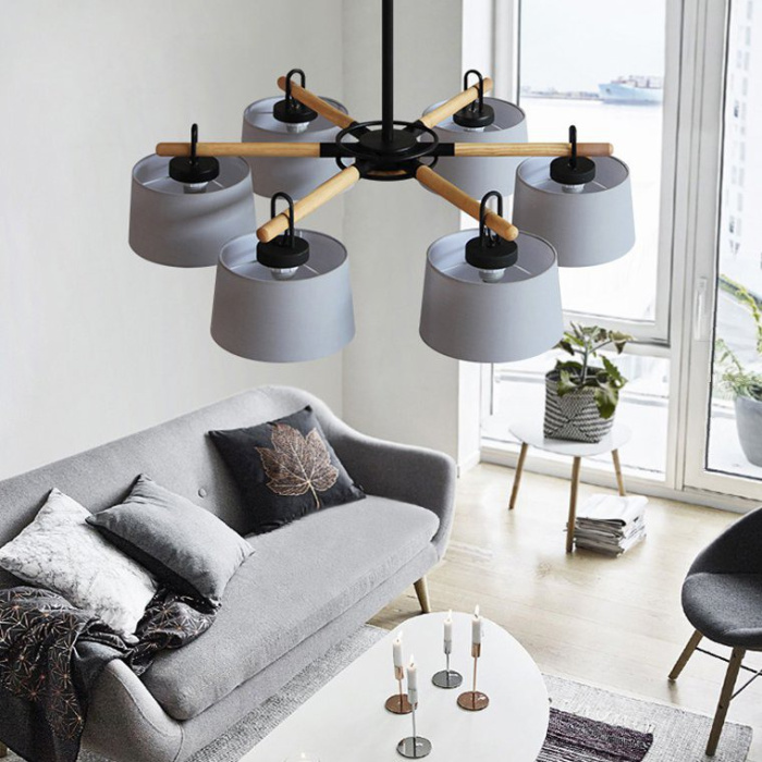 Люстра на штанге EVEN 3 Gray ImperiumLoft 178366-26