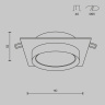 Встраиваемый светильник Maytoni Hoop DL086-GX53-SQ-WB