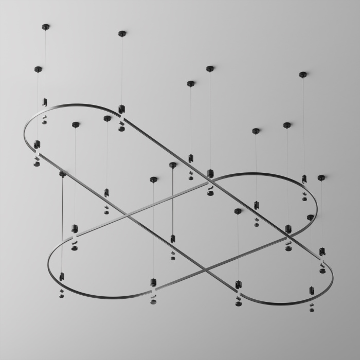 Шинопровод полукруг Maytoni Busbar trunkings Flarity TRX154-SR-D650-B