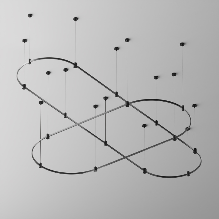 Шинопровод полукруг Maytoni Busbar trunkings Flarity TRX154-SR-D650-B