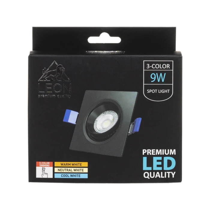 Встраиваемый светильник Leon LE-SPS-BL-9W 3000K&4000К&6500K